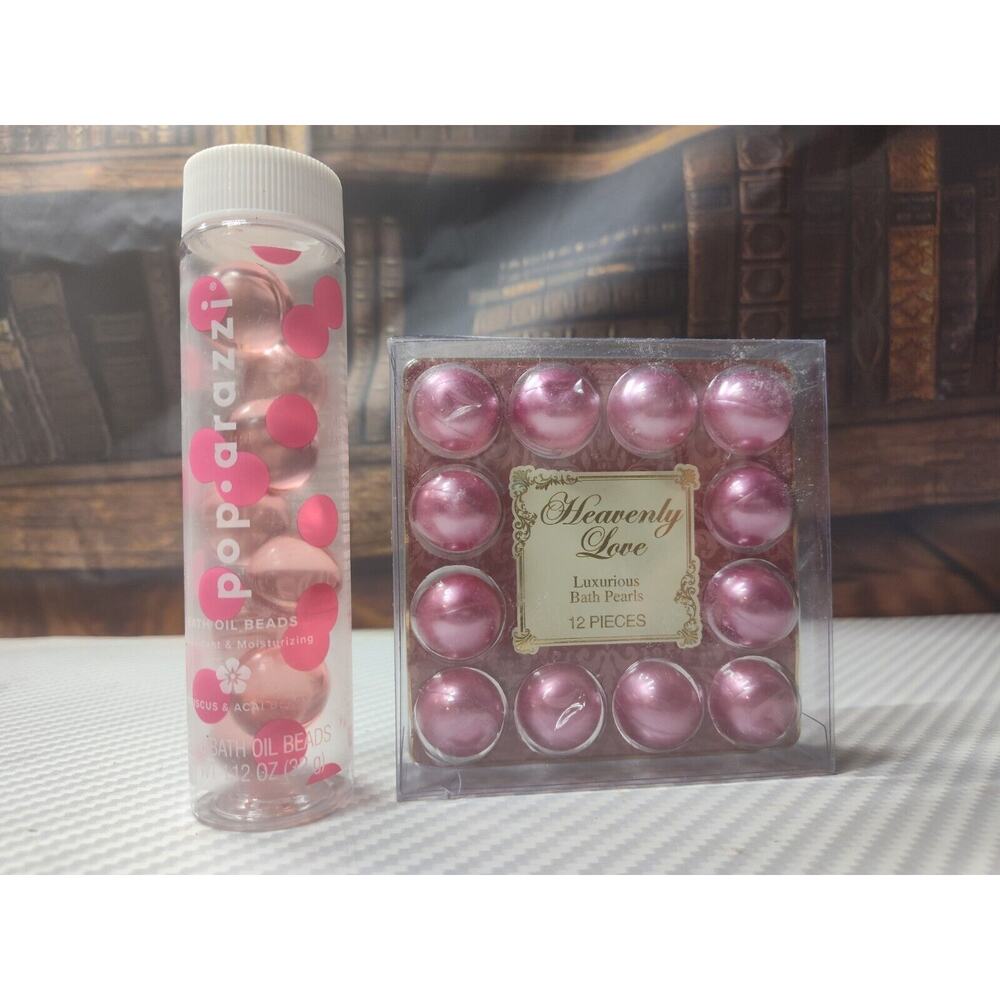 Pop-arazzi Hibiscus Acai Bath Beads, 8 CT Heavenly love Bath Pearls 12 CT